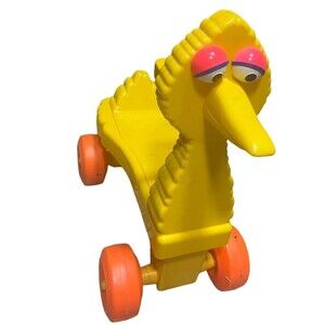 Sesame Street Big Bird Ride On Four Wheel Toy VINTAGE 1979 Muppets CBS Toys RARE